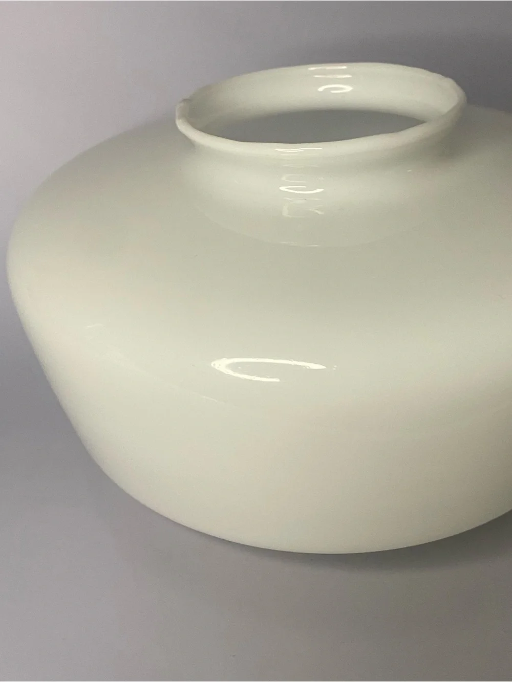 Vintage Schoolhouse White Milk Glass Light Shade Globe 8 1/2”Dia ~ 3 1/4”Fitter
